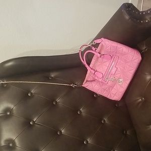 Juicy Couture Quilted Puff Handbag with Crown Charm.
